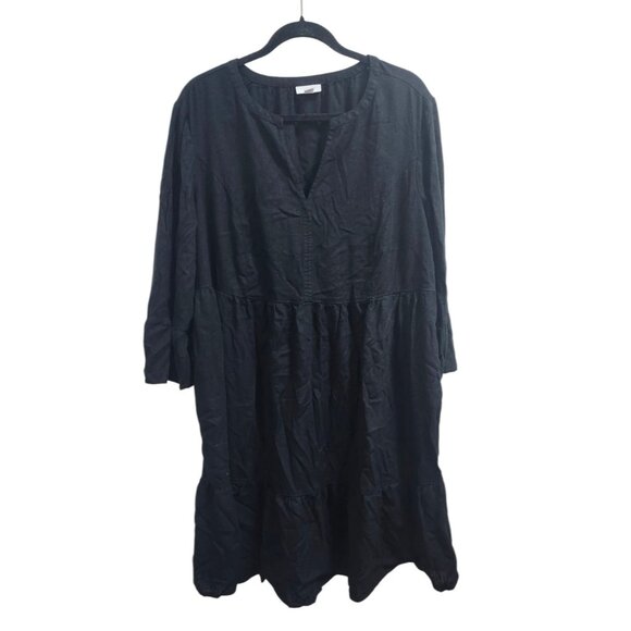 J.Jill Split Neck 3/4 Sleeve A-Line Dress Size XL tall - Picture 2 of 14